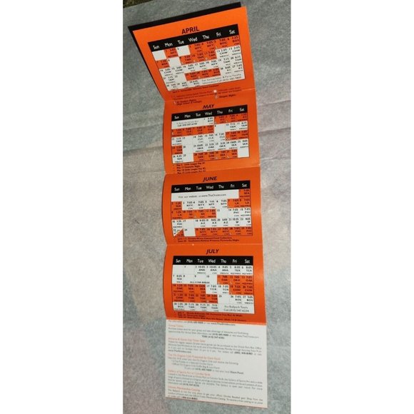 2002 BALTIMORE ORIOLES foldable pocket schedule - Picture 1 of 4